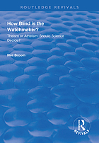 How blind is the watchmaker? : theism or atheism : should science decide? - Epub + Converted Pdf